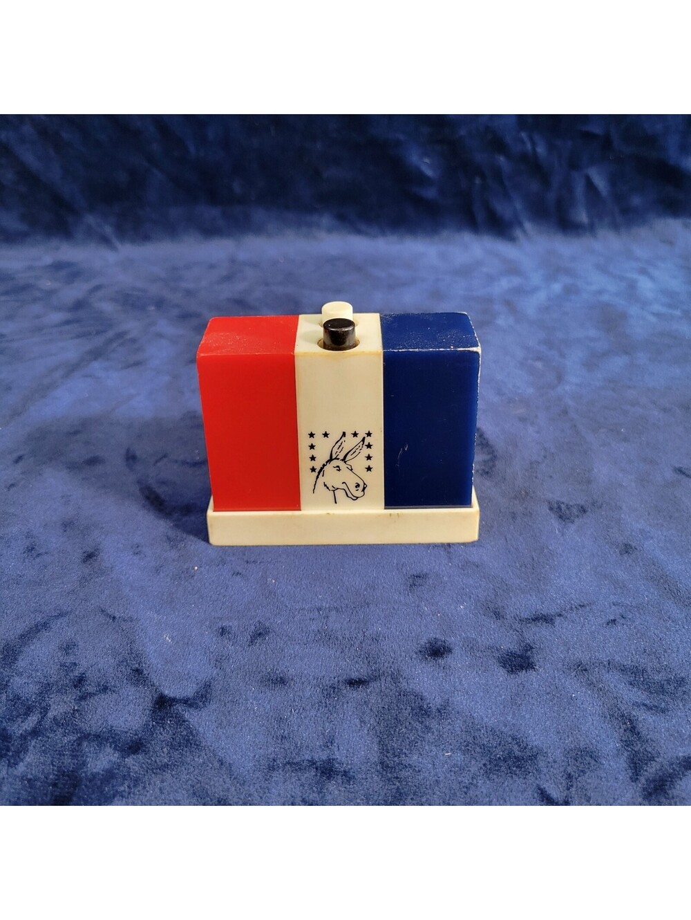 Vintage Whirley Industries Push Button Democrat Donkey Salt & Pepper ShakerVinta